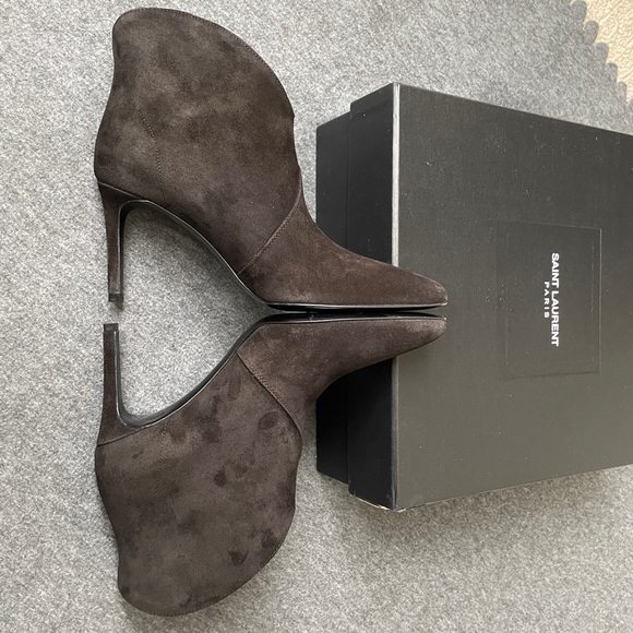 Saint Laurent Black Suede Ankle Boots - Picture 5 of 7